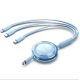 CABLE USB-C A 3xUSB-C 100W 1.1 M AZUL VENTION